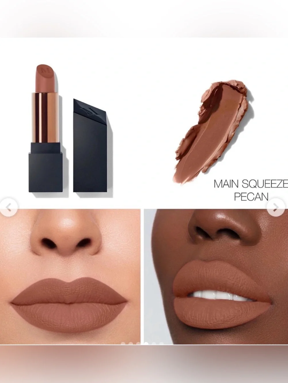 Morphe MAIN SQUEEZE Matte Pecan Lipstick - Creamy Longwear Nude